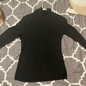 Black Long-Sleeved Turtleneck Shirt